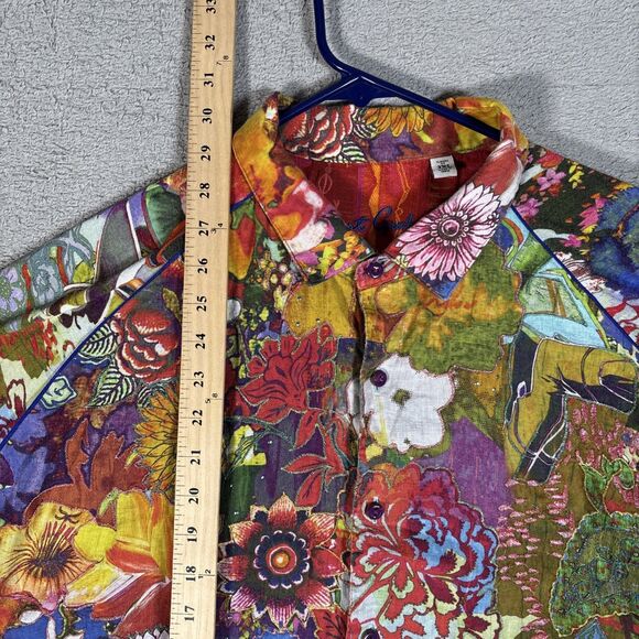 Robert Graham Limited Edition Shirt Men’s Size 3XL Landscapes Floral Linen - Picture 6 of 16